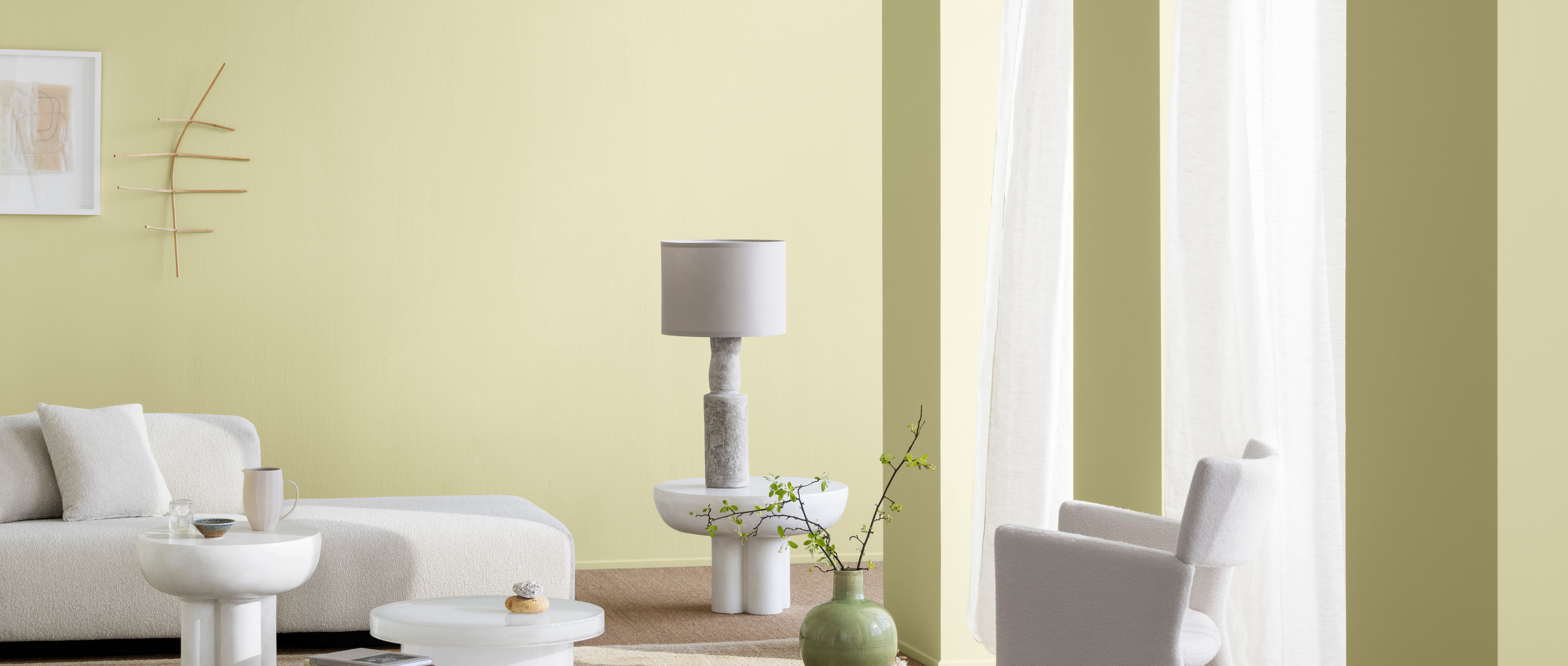Living room painted with Jotun Spring Air interior paint