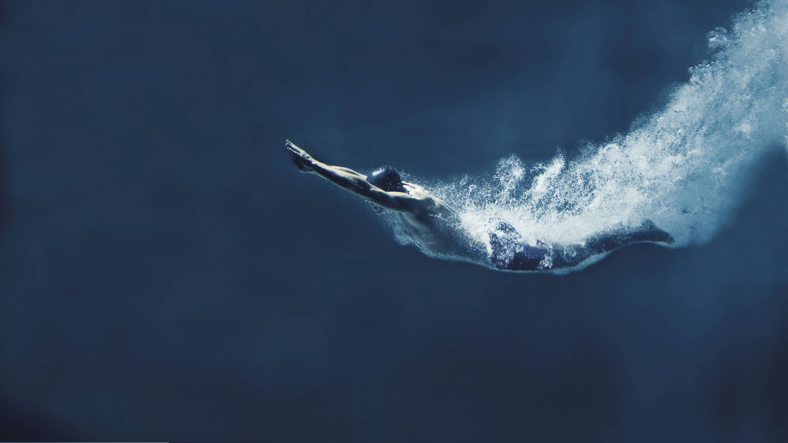 swimmer in ocean